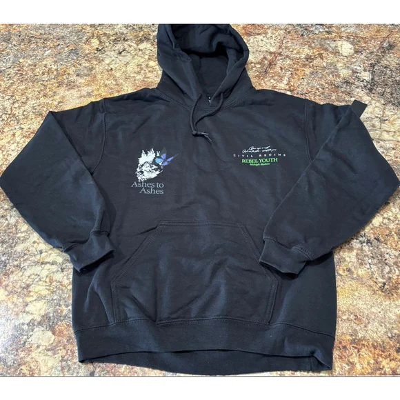 Civil Regime “Ashes to Ashes / Rebel Youth” Graphic Hoodie - Picture 2 of 7